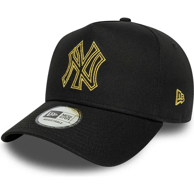 mutzen-gebogen-schwarz-snapback-dorado-e-frame-metallic-outline-der-new-york-yankees-mlb-von-new-era mutzen-gebogen-schwarz-snapback-dorado-e-frame-metallic-outline-der-new-york-yankees-mlb-von-new-era