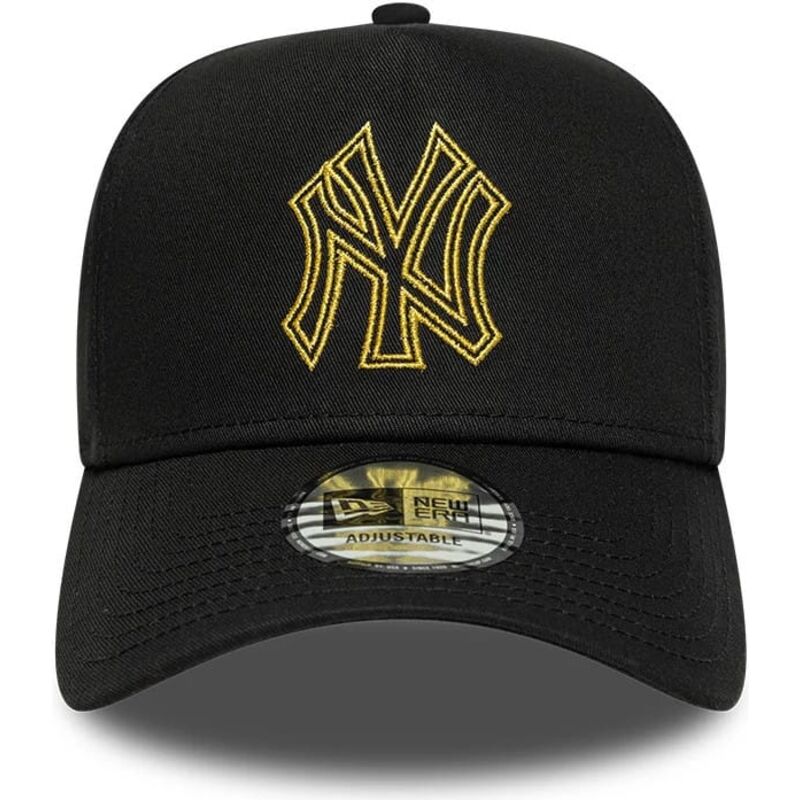 mutzen-gebogen-schwarz-snapback-dorado-e-frame-metallic-outline-der-new-york-yankees-mlb-von-new-era mutzen-gebogen-schwarz-snapback-dorado-e-frame-metallic-outline-der-new-york-yankees-mlb-von-new-era