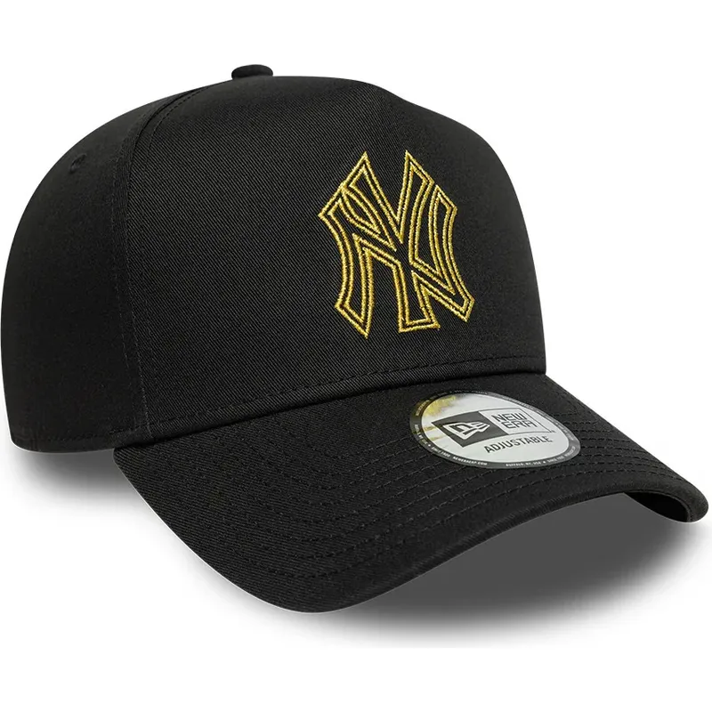 mutzen-gebogen-schwarz-snapback-dorado-e-frame-metallic-outline-der-new-york-yankees-mlb-von-new-era mutzen-gebogen-schwarz-snapback-dorado-e-frame-metallic-outline-der-new-york-yankees-mlb-von-new-era