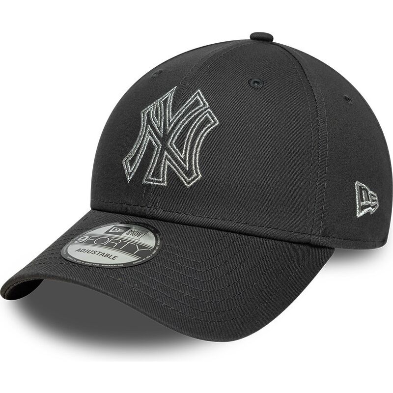 mutzen-gebogen-grau-verstellbares-band-9forty-metallic-outline-der-new-york-yankees-mlb-von-new-era mutzen-gebogen-grau-verstellbares-band-9forty-metallic-outline-der-new-york-yankees-mlb-von-new-era