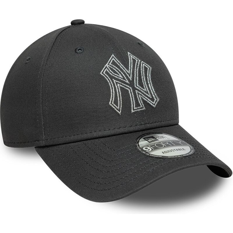 mutzen-gebogen-grau-verstellbares-band-9forty-metallic-outline-der-new-york-yankees-mlb-von-new-era mutzen-gebogen-grau-verstellbares-band-9forty-metallic-outline-der-new-york-yankees-mlb-von-new-era