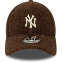 mutzen-gebogen-braun-snapback-9forty-winter-borg-der-new-york-yankees-mlb-von-new-era