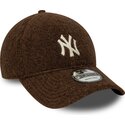 mutzen-gebogen-braun-snapback-9forty-winter-borg-der-new-york-yankees-mlb-von-new-era