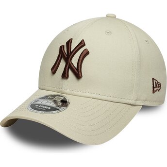 Mützen gebogen beige snapback 9FORTY M-Crown der New York Yankees MLB von New Era