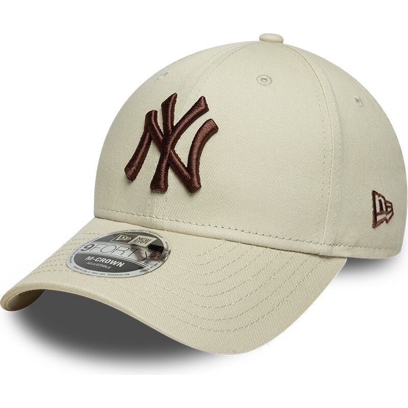 mutzen-gebogen-beige-snapback-9forty-m-crown-der-new-york-yankees-mlb-von-new-era