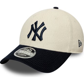 Mützen gebogen beige verstellbares band 9FORTY M-Crown Cord der New York Yankees MLB von New Era