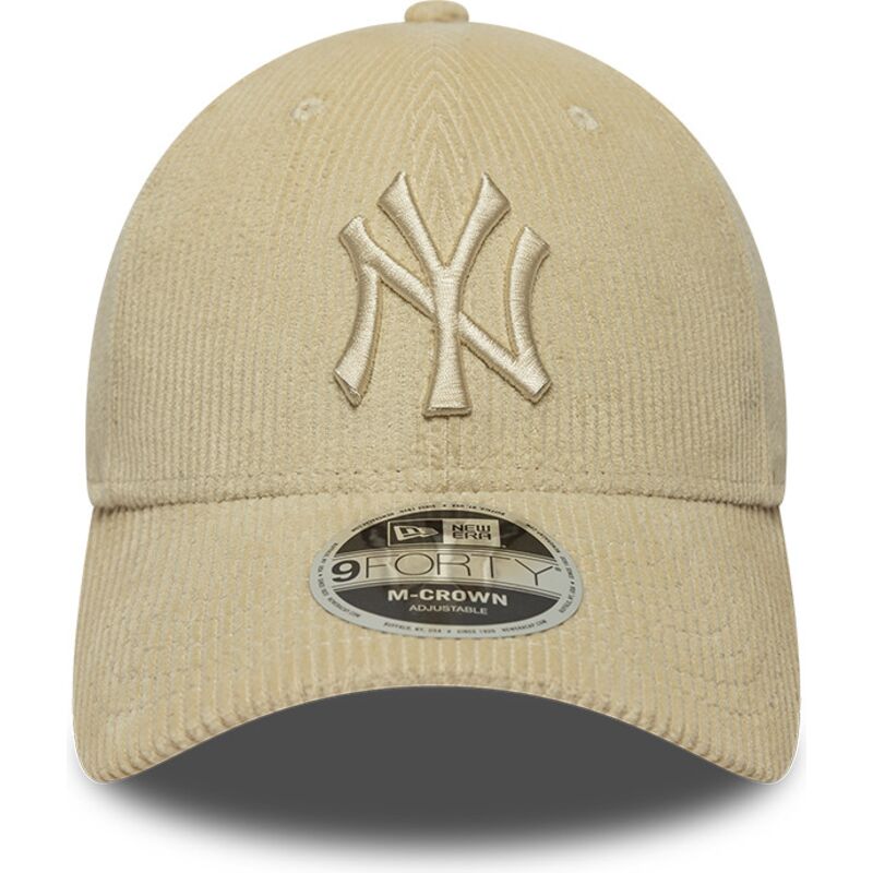 mutzen-gebogen-beige-verstellbares-band-9forty-m-crown-cord-der-new-york-yankees-mlb-von-new-era