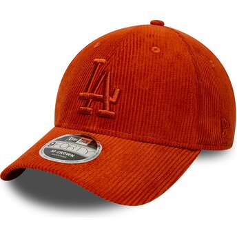 Mützen gebogen orange verstellbares band 9FORTY M-Crown Cord der Los Angeles Dodgers MLB von New Era