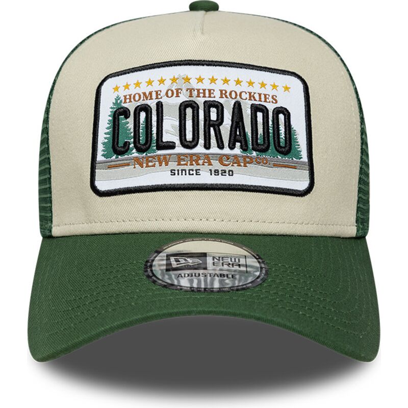 mutzen-gebogen-grun-snapback-a-frame-license-plate-der-colorado-von-new-era