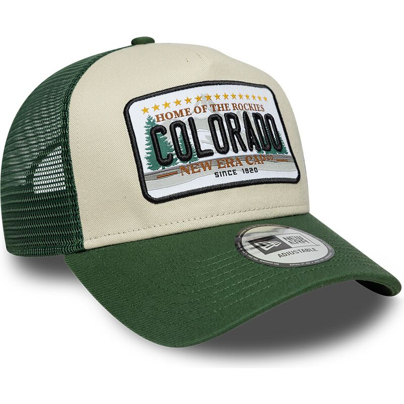 mutzen-gebogen-grun-snapback-a-frame-license-plate-der-colorado-von-new-era