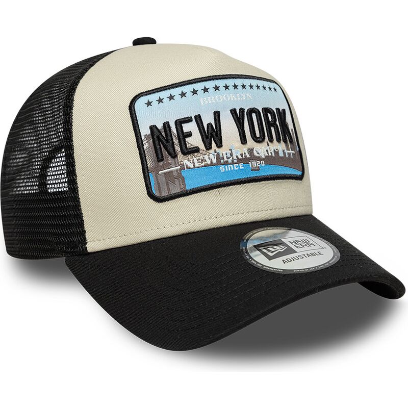 mutzen-gebogen-schwarz-snapback-a-frame-license-plate-der-new-york-von-new-era
