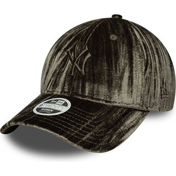 Mützen gebogen grün verstellbares band 9TWENTY Velour der New York Yankees MLB von New Era