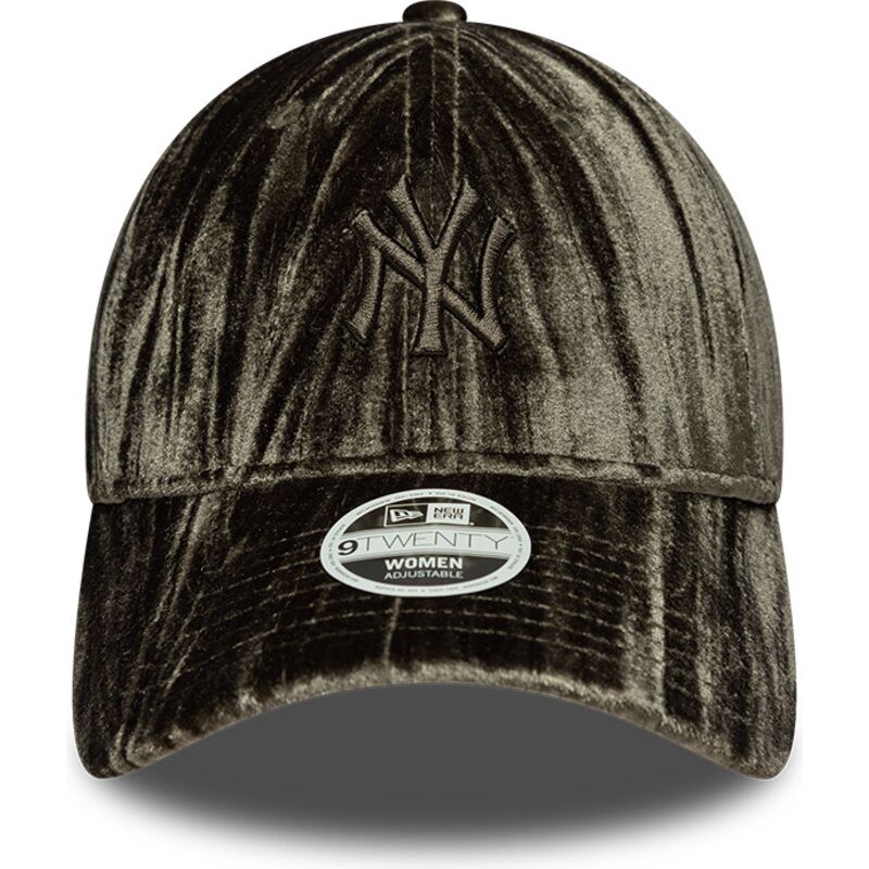 mutzen-gebogen-grun-verstellbares-band-9twenty-velour-der-new-york-yankees-mlb-von-new-era