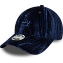 mutzen-gebogen-marineblau-verstellbares-band-9twenty-velour-der-los-angeles-dodgers-mlb-von-new-era