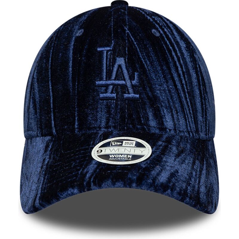 mutzen-gebogen-marineblau-verstellbares-band-9twenty-velour-der-los-angeles-dodgers-mlb-von-new-era