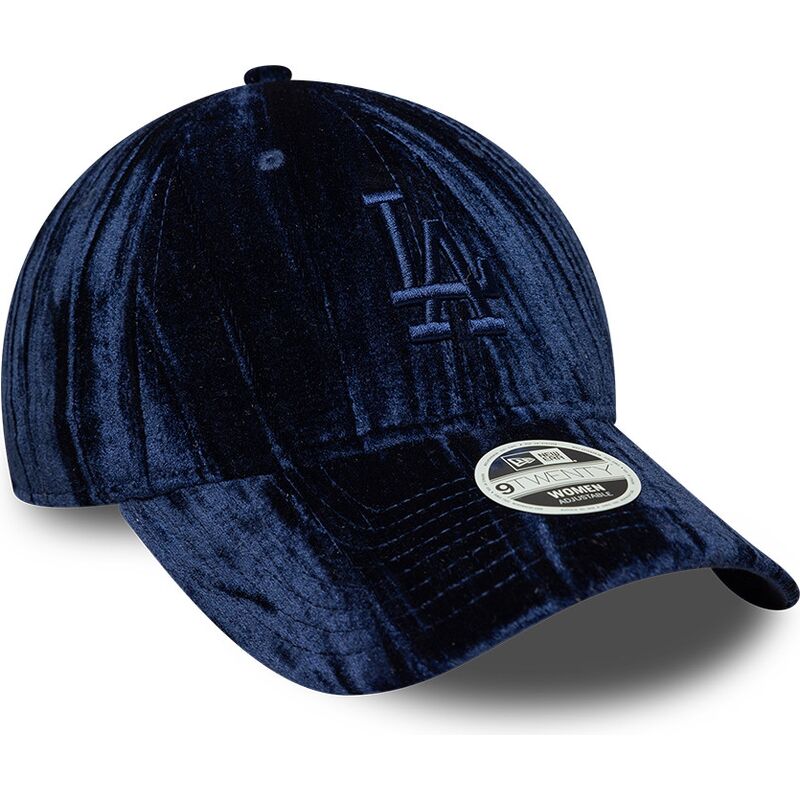 mutzen-gebogen-marineblau-verstellbares-band-9twenty-velour-der-los-angeles-dodgers-mlb-von-new-era