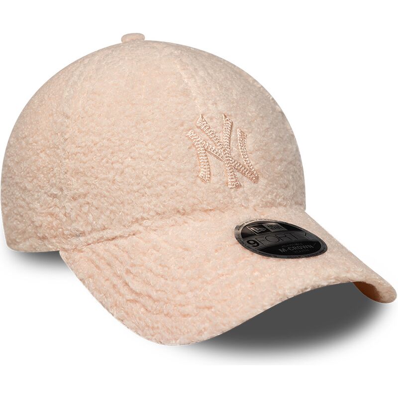 mutzen-gebogen-rosa-snapback-fur-kinder-rosa-9forty-m-crown-winter-borg-der-new-york-yankees-mlb-von-new-era