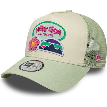 Mützen gebogen grün snapback für Kinder A Frame Outdoor von New Era