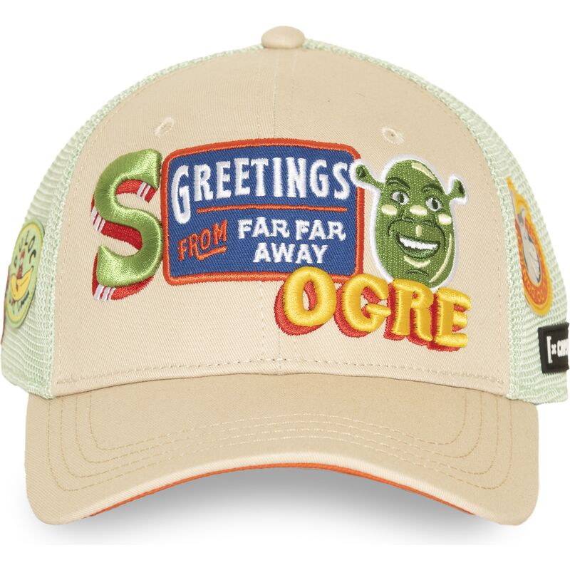 trucker-cap-beige-und-grun-shrek-shr1-cpspatcb-von-capslab