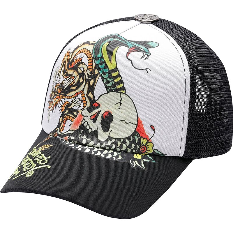 mutzen-gebogen-schwarz-snapback-snake-and-skull-von-ed-hardy