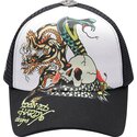 mutzen-gebogen-schwarz-snapback-snake-and-skull-von-ed-hardy