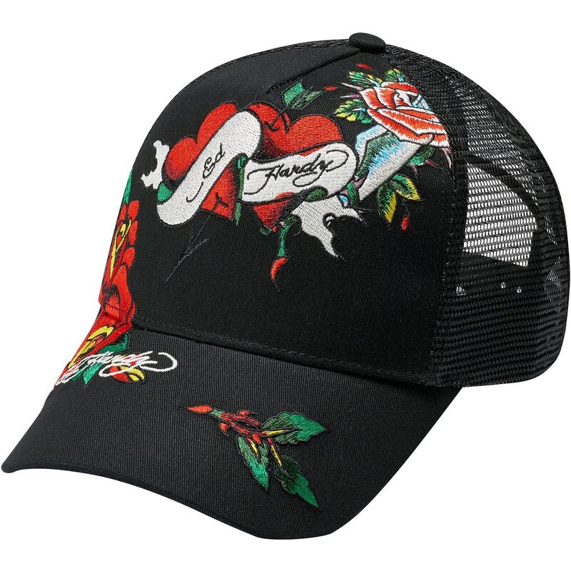 mutzen-gebogen-schwarz-snapback-love-ed-von-ed-hardy