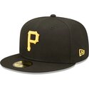 schwarze-enganliegende-59fifty-ac-perf-flatcap-der-pittsburgh-pirates-mlb-von-new-era