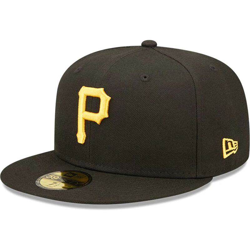 schwarze-enganliegende-59fifty-ac-perf-flatcap-der-pittsburgh-pirates-mlb-von-new-era