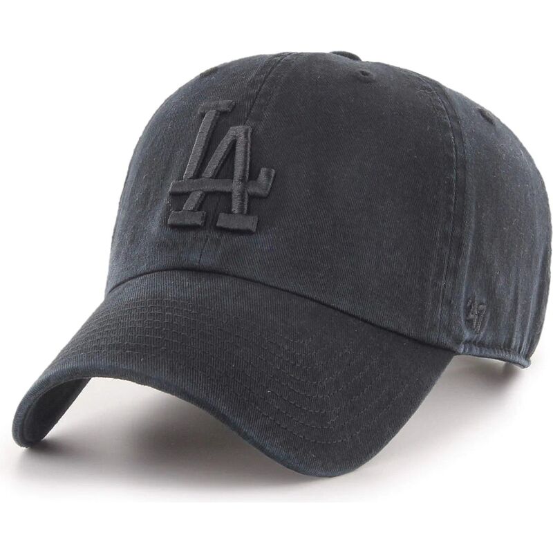 mutzen-gebogen-schwarz-verstellbares-band-clean-up-tonal-der-los-angeles-dodgers-mlb-von-47-brand