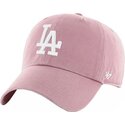 mutzen-gebogen-rosa-verstellbares-band-clean-up-mauve-der-los-angeles-dodgers-mlb-von-47-brand