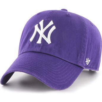 Mützen gebogen violett verstellbares band Clean Up No Loop Label der New York Yankees MLB von 47 Brand