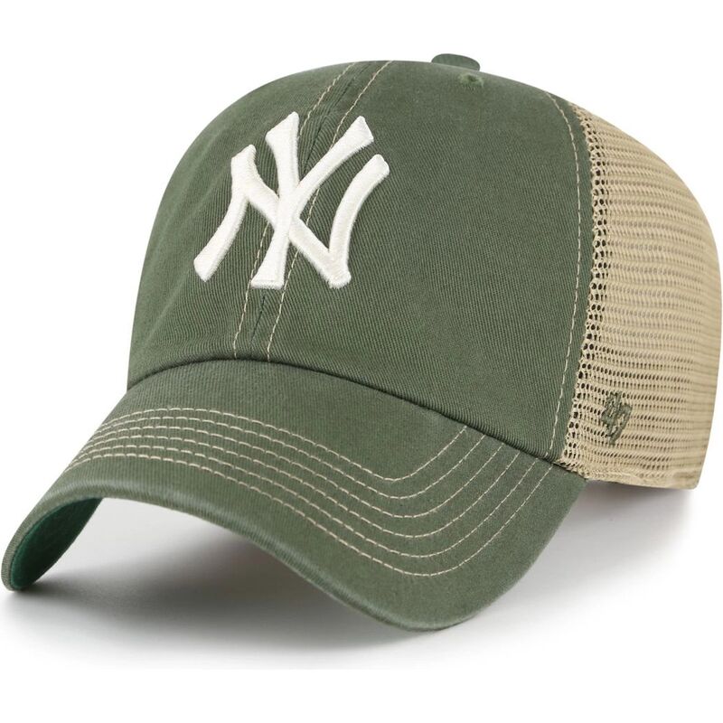 mutzen-gebogen-grun-snapback-clean-up-trawler-der-new-york-yankees-mlb-von-47-brand