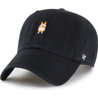 Mützen gebogen schwarz verstellbares band Clean Up Base Runner Icon Dog von 47 Brand