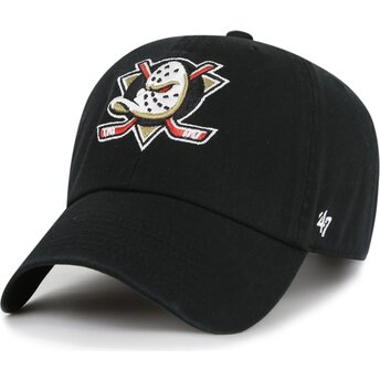 Mützen gebogen schwarz verstellbares band Clean Up der Anaheim Ducks NHL von 47 Brand
