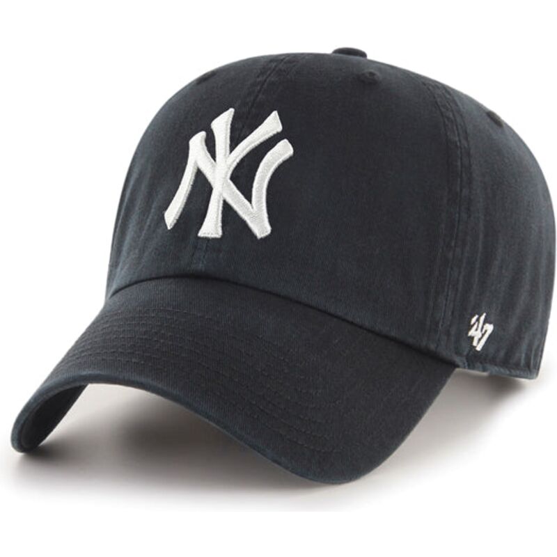 schwarze-gebogene-kappe-new-york-yankees-mlb-clean-up-von-47-brand schwarze-gebogene-kappe-new-york-yankees-mlb-clean-up-von-47-brand