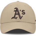 mutzen-gebogen-beige-verstellbares-band-structured-uv-poly-ripstop-der-oakland-athletics-mlb-von-nike