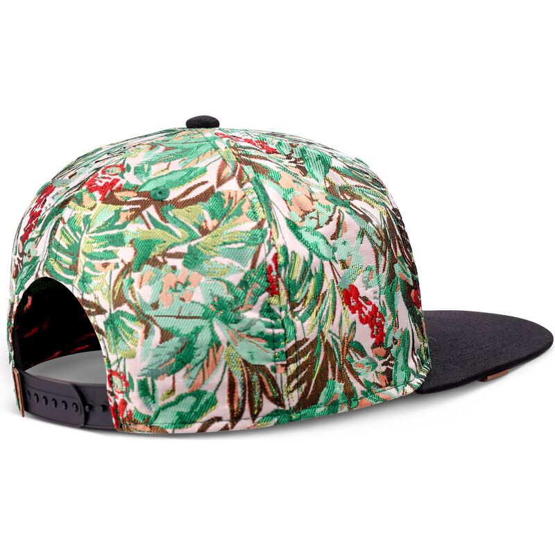 mutzen-flach-grun-snapback-woven-jungle-von-djinns