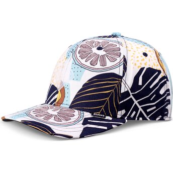 Mützen gebogen blau snapback TrueFit Aloha Blue von Djinns