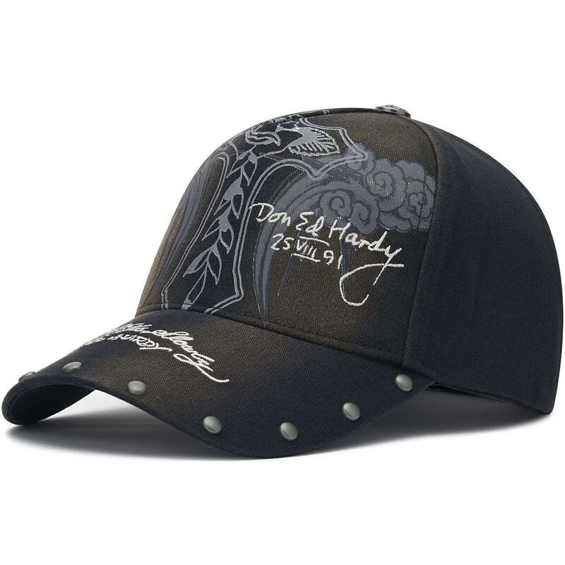 mutzen-gebogen-schwarz-verstellbares-band-storming-rose-washed-von-ed-hardy