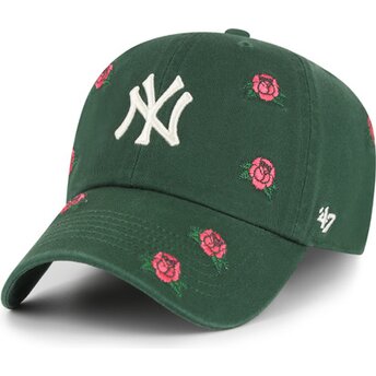 Mützen gebogen grün verstellbares band Clean Up Scatter der New York Yankees MLB von 47 Brand