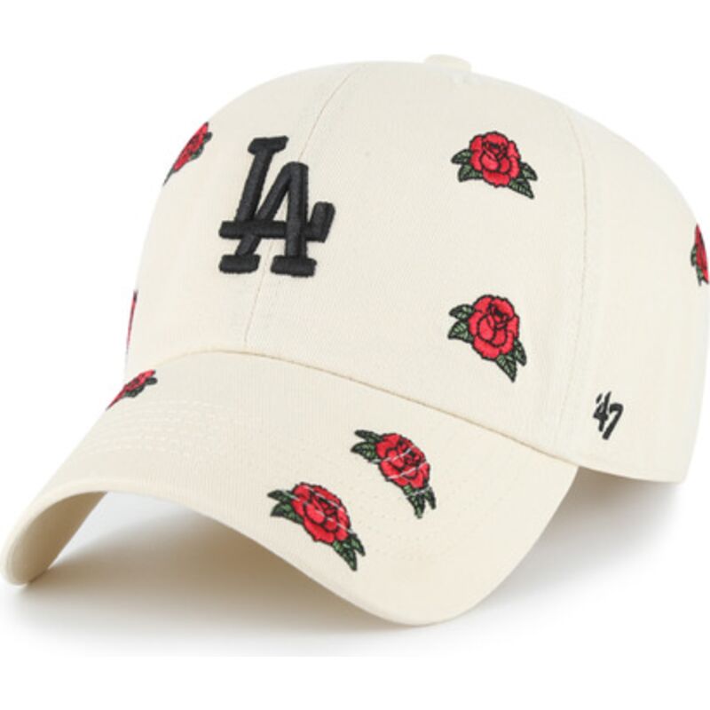 mutzen-gebogen-beige-verstellbares-band-clean-up-scatter-der-los-angeles-dodgers-mlb-von-47-brand