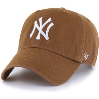 Mützen gebogen braun verstellbares band Clean Up Pinecone der New York Yankees MLB von 47 Brand