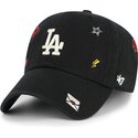 mutzen-gebogen-schwarz-verstellbares-band-clean-up-multi-scatter-der-los-angeles-dodgers-mlb-von-47-brand
