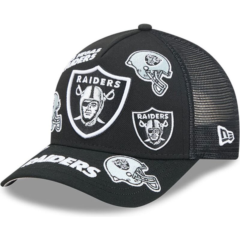 mutzen-gebogen-schwarz-snapback-9forty-m-crown-a-frame-all-over-der-las-vegas-raiders-nfl-von-new-era