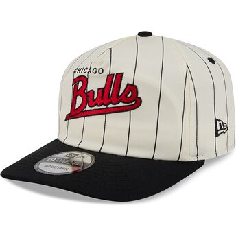 Mützen gebogen beige snapback 19TWENTY Pinstripe der Chicago Bulls NBA von New Era