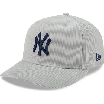Mützen gebogen grau angepasst 59FIFTY Cord der New York Yankees MLB von New Era