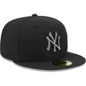 mutzen-flach-schwarz-angepasst-59fifty-side-script-der-new-york-yankees-mlb-von-new-era