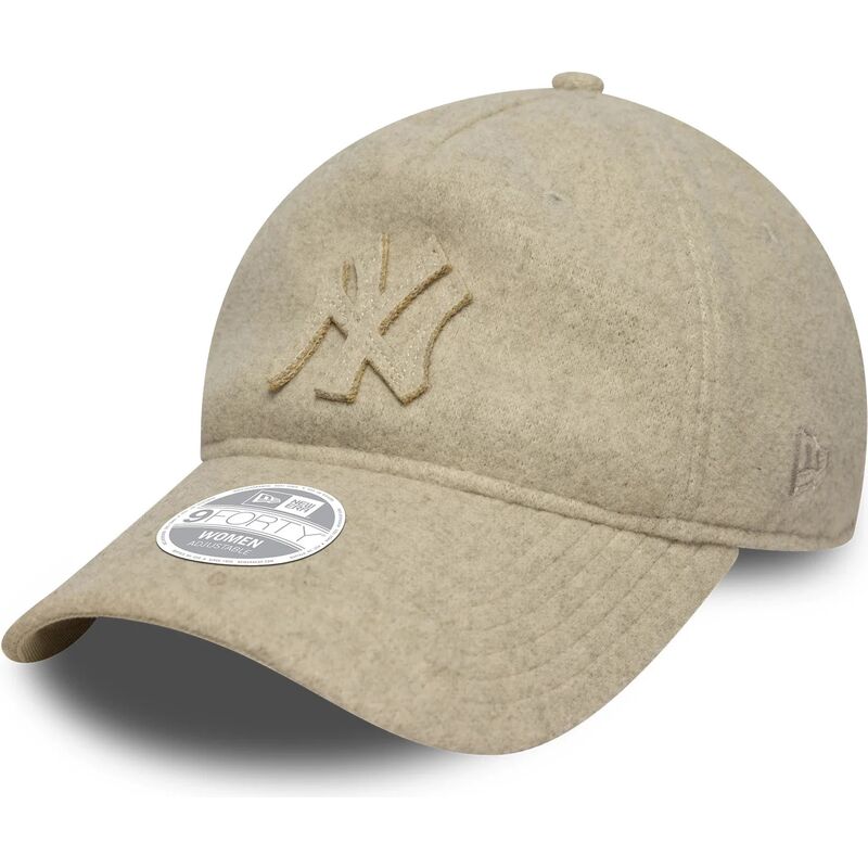 mutzen-gebogen-beige-verstellbares-band-9twenty-a-frame-melton-luxe-der-new-york-yankees-mlb-von-new-era mutzen-gebogen-beige-verstellbares-band-9twenty-a-frame-melton-luxe-der-new-york-yankees-mlb-von-new-era