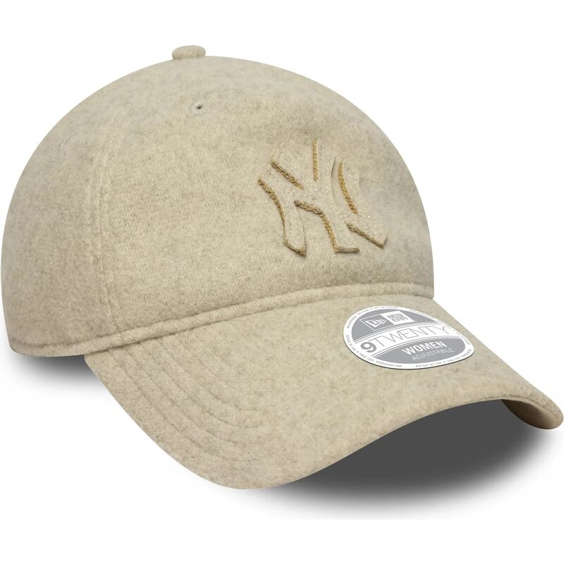 mutzen-gebogen-beige-verstellbares-band-9twenty-a-frame-melton-luxe-der-new-york-yankees-mlb-von-new-era mutzen-gebogen-beige-verstellbares-band-9twenty-a-frame-melton-luxe-der-new-york-yankees-mlb-von-new-era