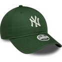 mutzen-gebogen-grun-verstellbares-band-9twenty-league-essential-midi-der-new-york-yankees-mlb-von-new-era